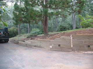 Retaining walls are used to terrace slopes and enlarge usable areas for outdoor recreation, patios, and driveways, and creating more usable space.