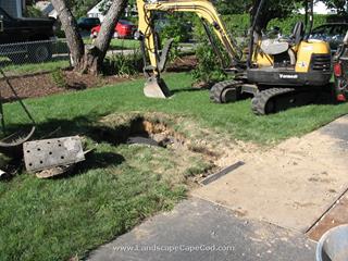 Driveway drainage installation in Chatham.